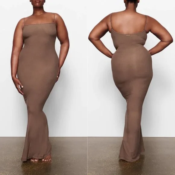 SKIMS | Dresses | Skims Soft Lounge Long Slip Dress In Oxide